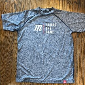 Gray Athletic T-Shirt with Logo